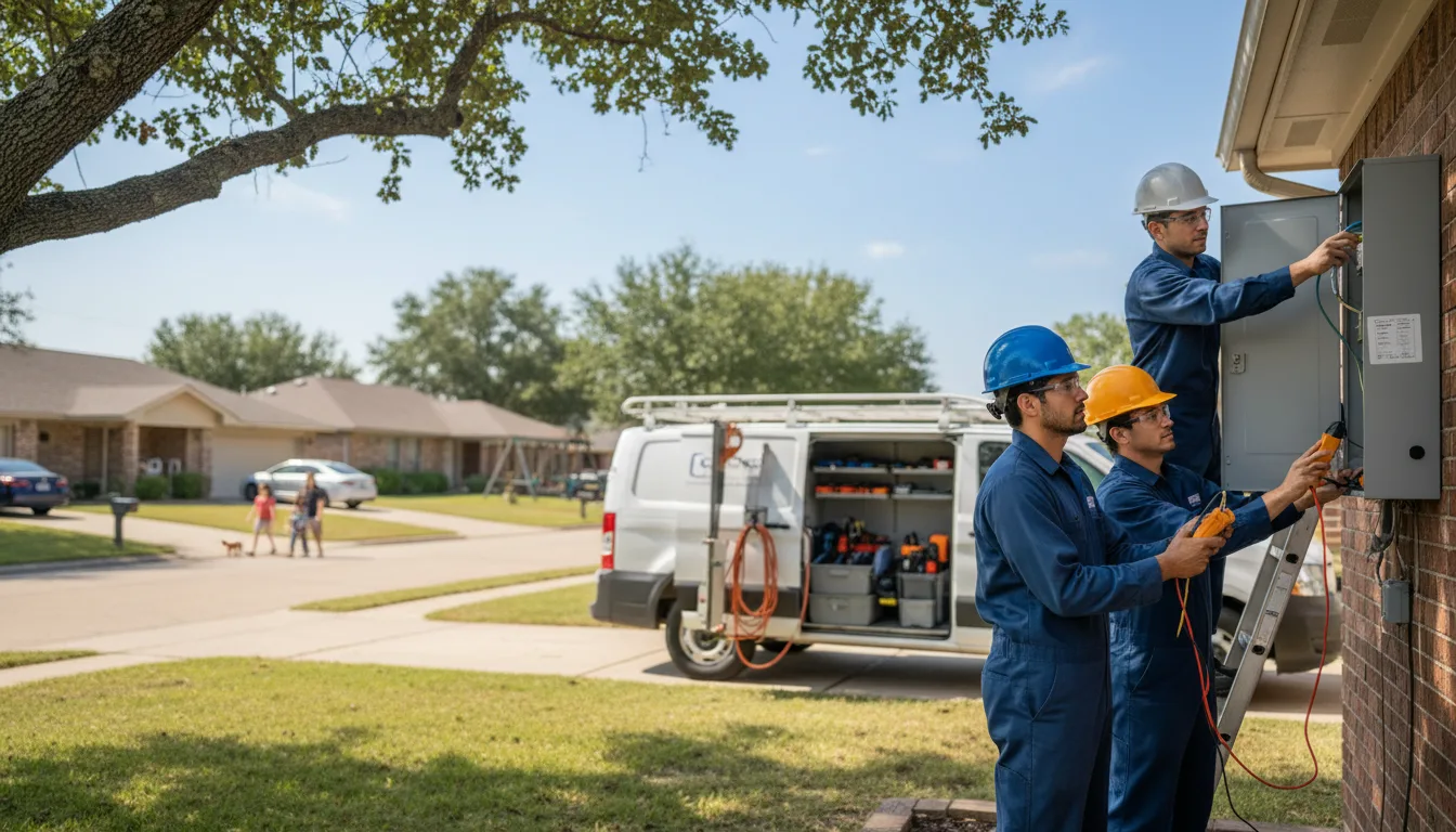 Certified electrician providing emergency electrical services in Saint Hedwig, TX